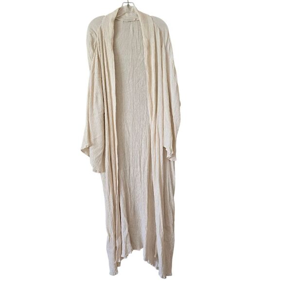 Savannah Morrow stunning silk/bamboo long kimono wrap duster cardigan Size XS/S - Picture 1 of 5